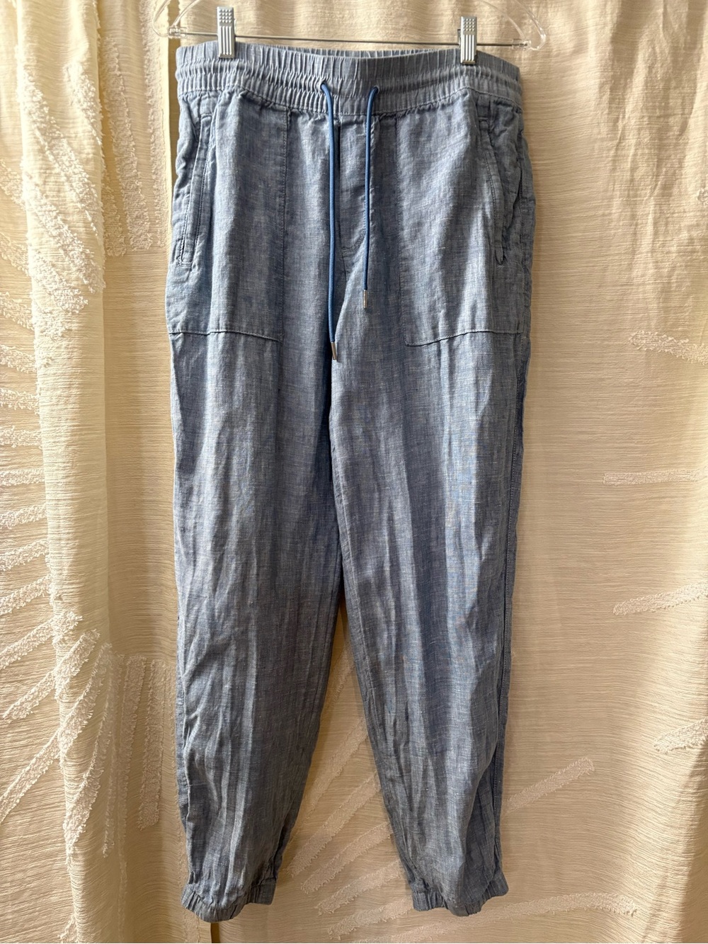 Athleta Women’s Blue Linen Drawstring Joggers
